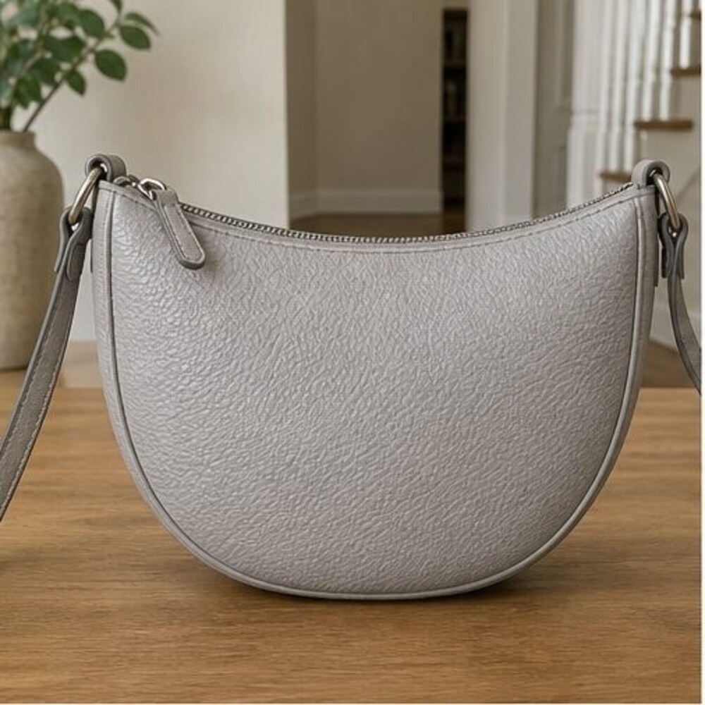 Charcoal Canvas Crossbody Bag